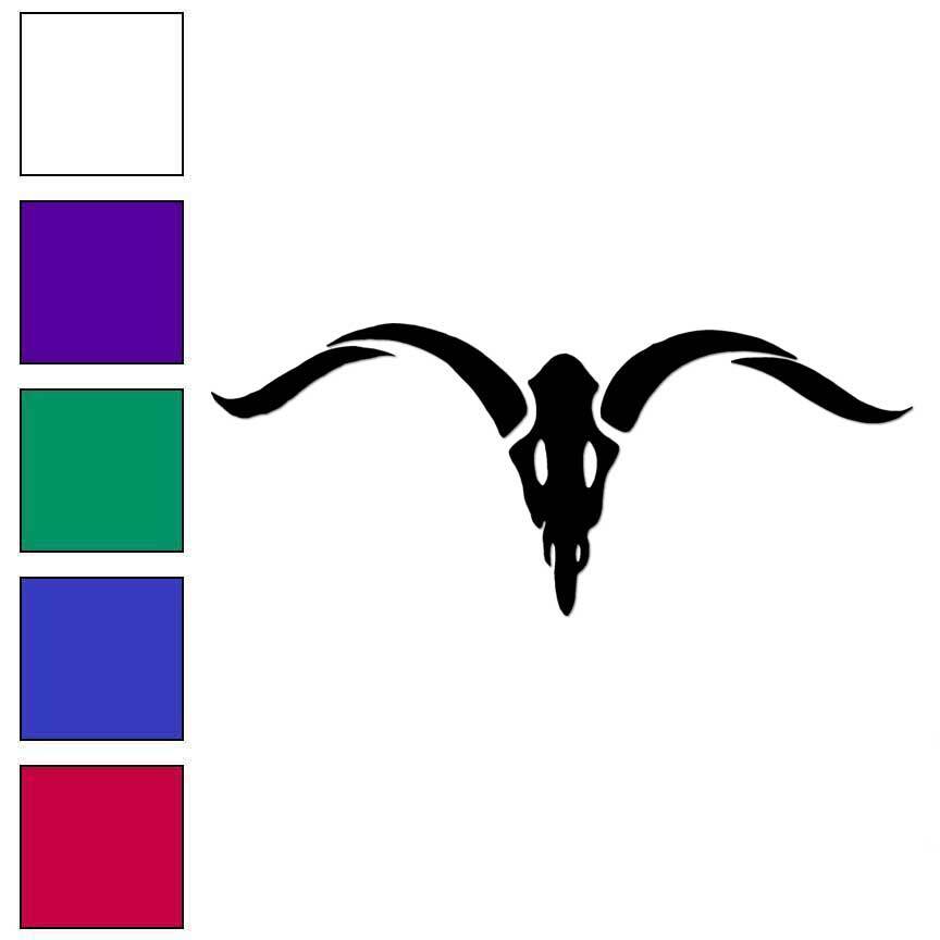 Sheep Goat Skull, Vinyl Decal Sticker, Multiple Colors & Sizes #7522