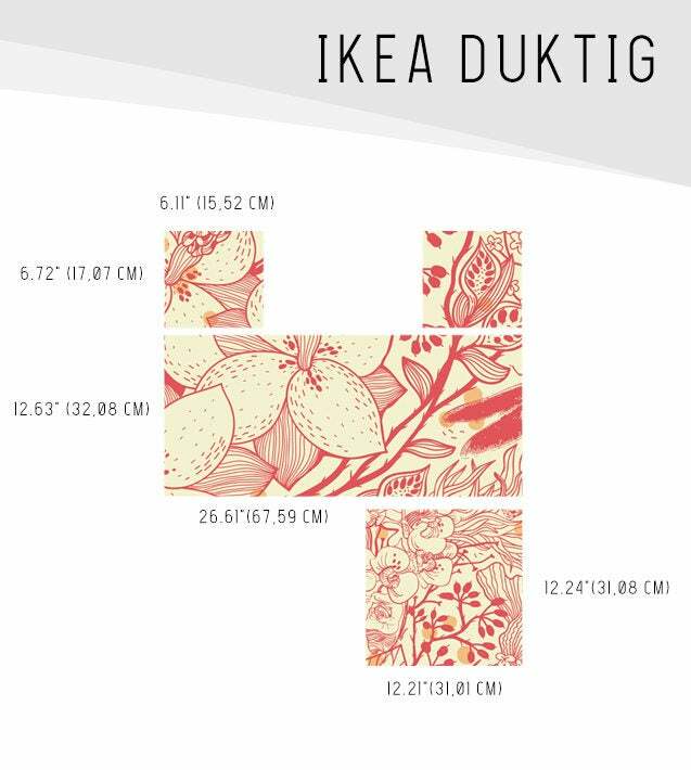 IKEA DUKTIG removable Decal adhesive sticker furniture flowers and butterflies