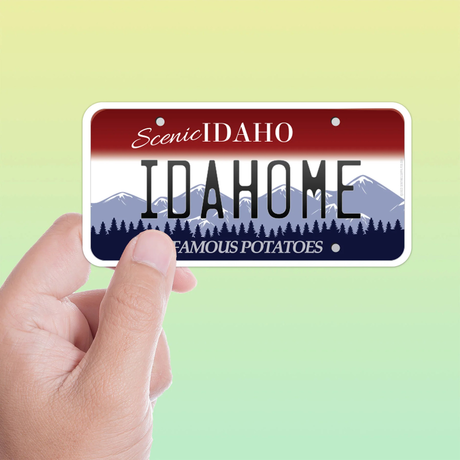 Idahome License Plate Sticker- Funny Decal for Water Bottle or Laptop