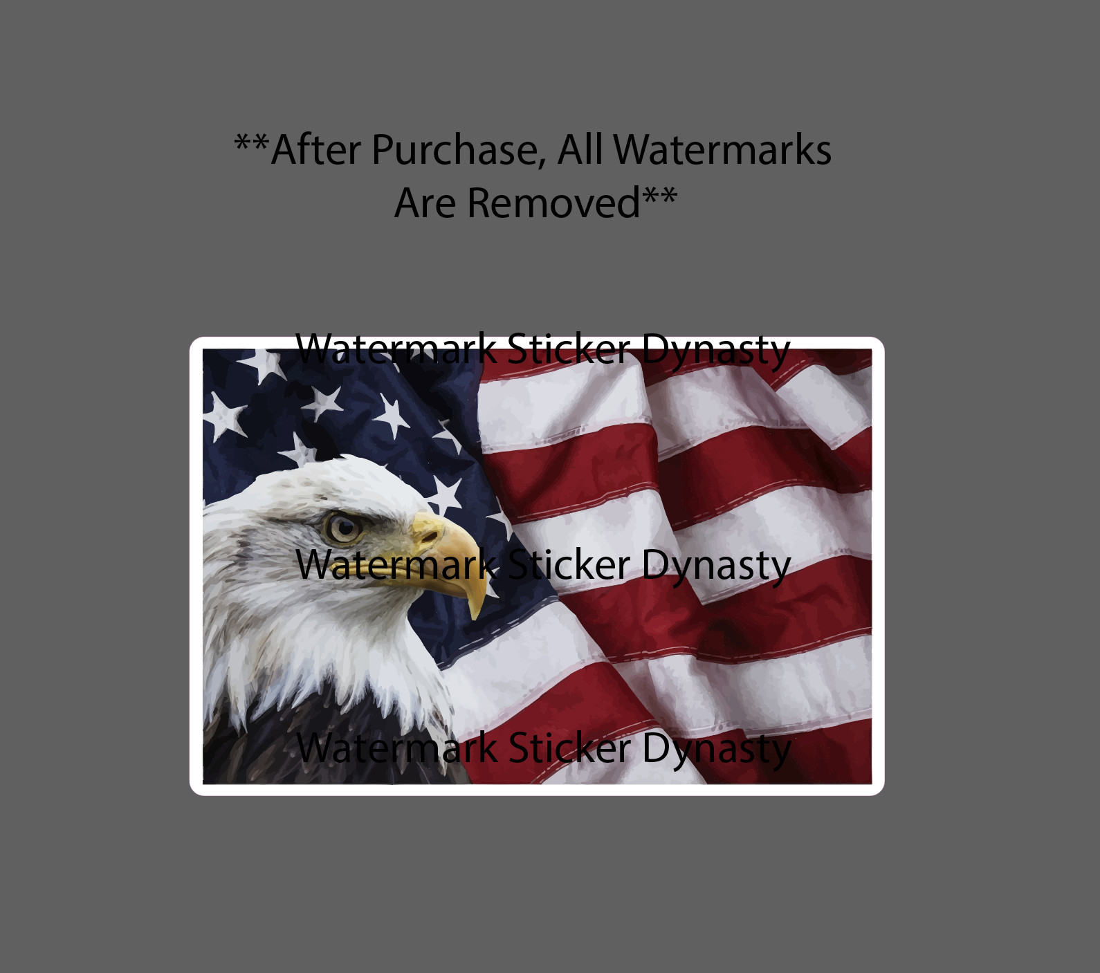 Bald Eagle USA Flag Sticker Waterproof Decal America American Patriotic Gift NEW