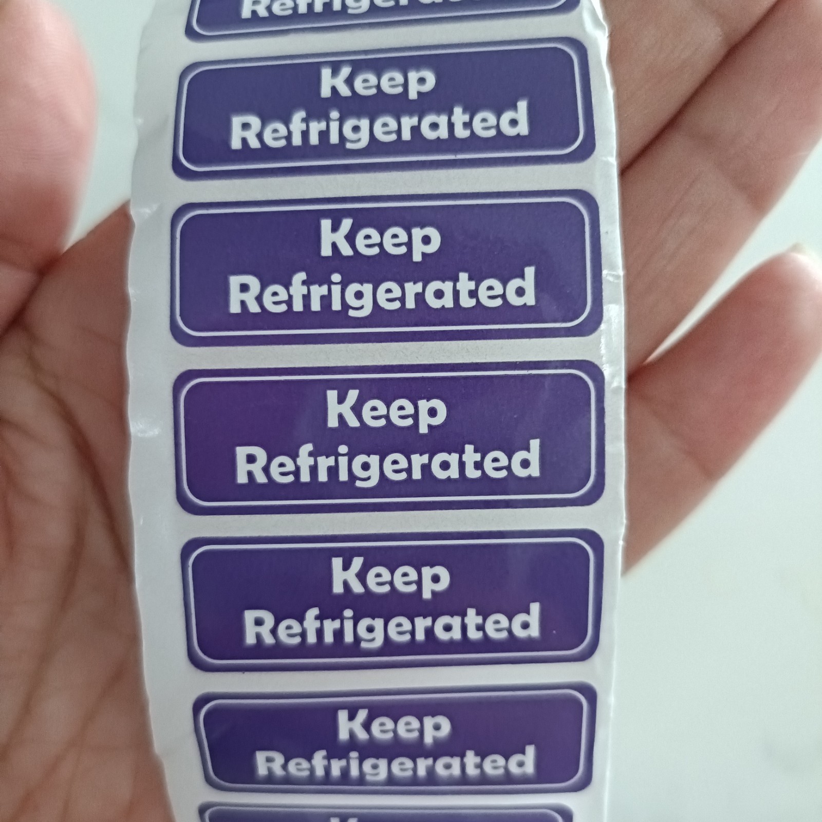 Keep Refrigerated Stickers 1×3 Inches