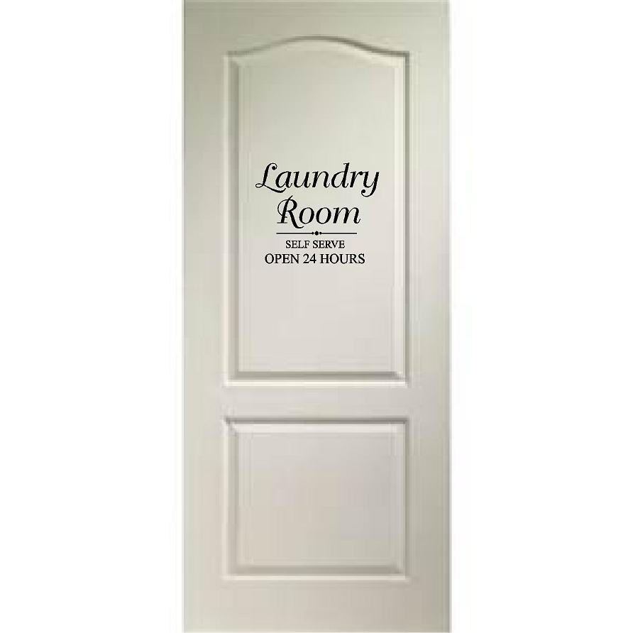 Self Serve Laundry Room Open 24 Hours – door/wall decal