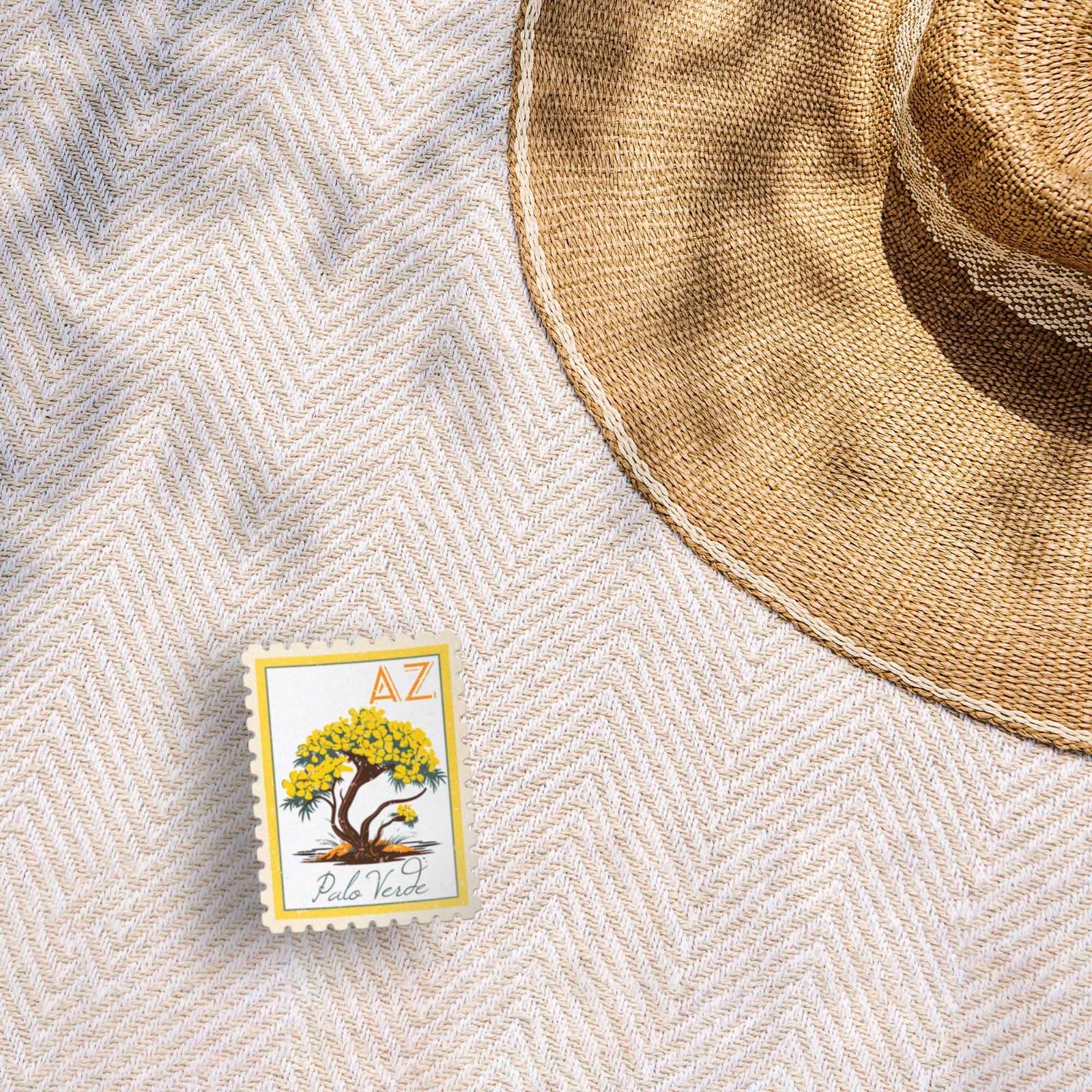Arizona State Tree Palo Verde Sticker – AZ Vintage Stamp Decal