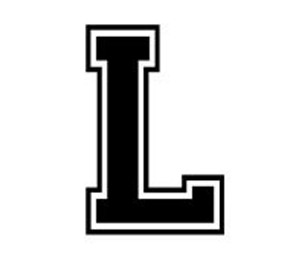 Varsity College Lettering – Letter L – Car Tablet Vinyl Decal