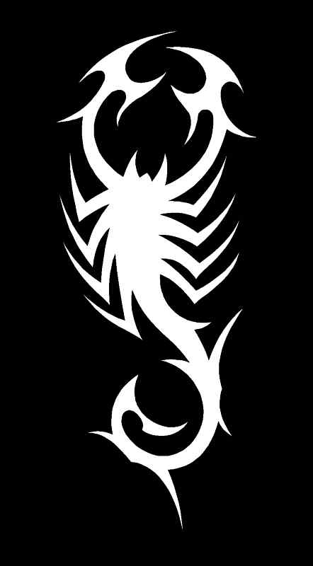 TRIBAL SCORPION Vinyl Decal (3 Sizes, 12 Colors)