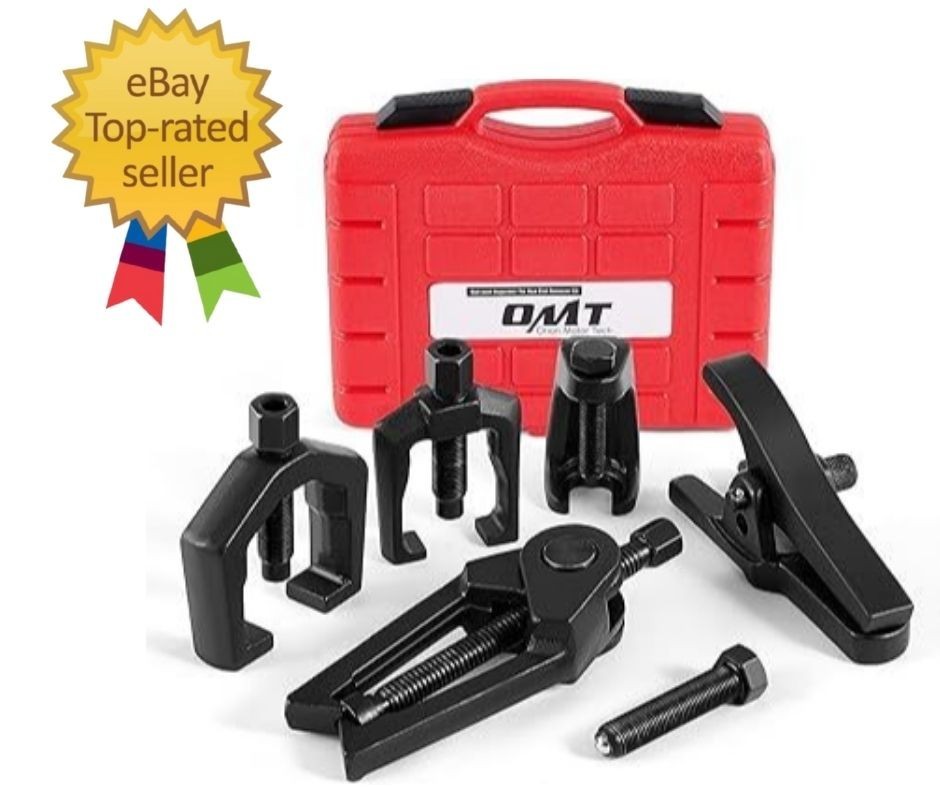 5-in-1 Ball Joint Separator, Pitman Arm Puller, Tie Rod End Tool Set for Front E