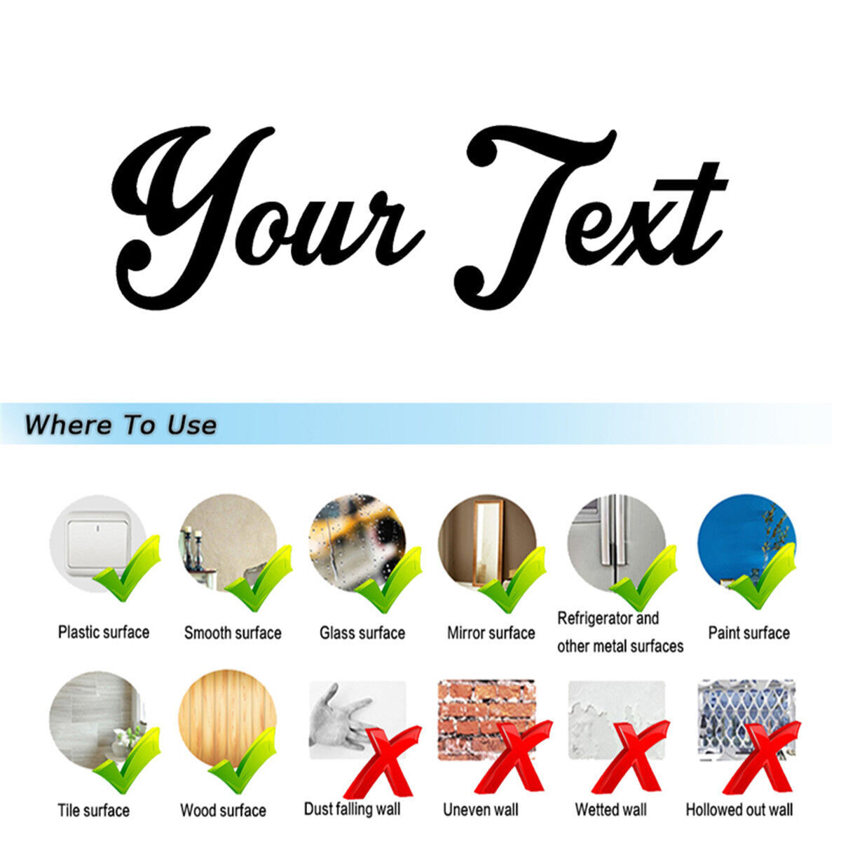 2pcs Multicolor Your Text Custom Personalized Lettering Vinyl Car Stickers Decal