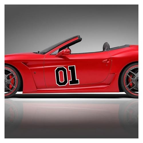 50X60cm 01 Decals PVC Car Door Side Stickers Auto Waterproof Vinyl Film Black