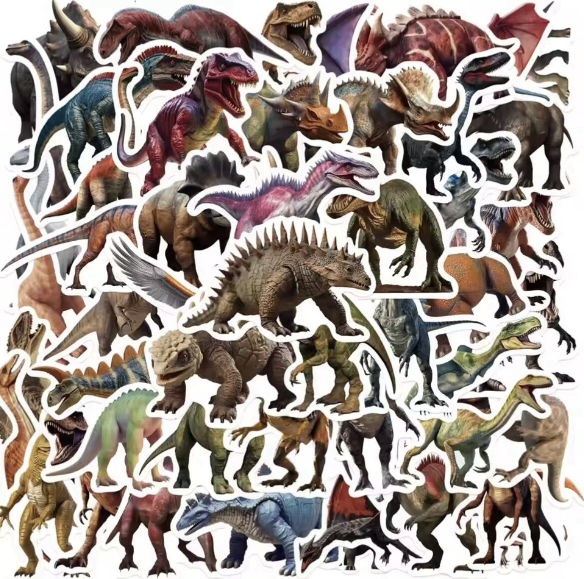 Jurassic Dinosaur Stickers 50pk Mix Fun Dino Style Matte Stickers FREE SHIPPING