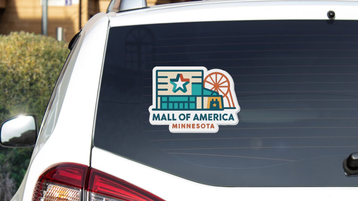 Mall of America Minnesota Sticker Decal Vinyl Die-Cut Symbolic Landmark Design