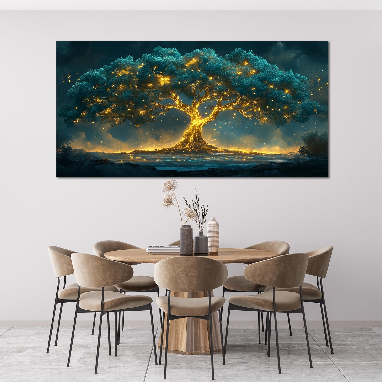 Canvas Wall Art Decor Artwork for Walls Green Wall Art Decor Tree of Life Wal…