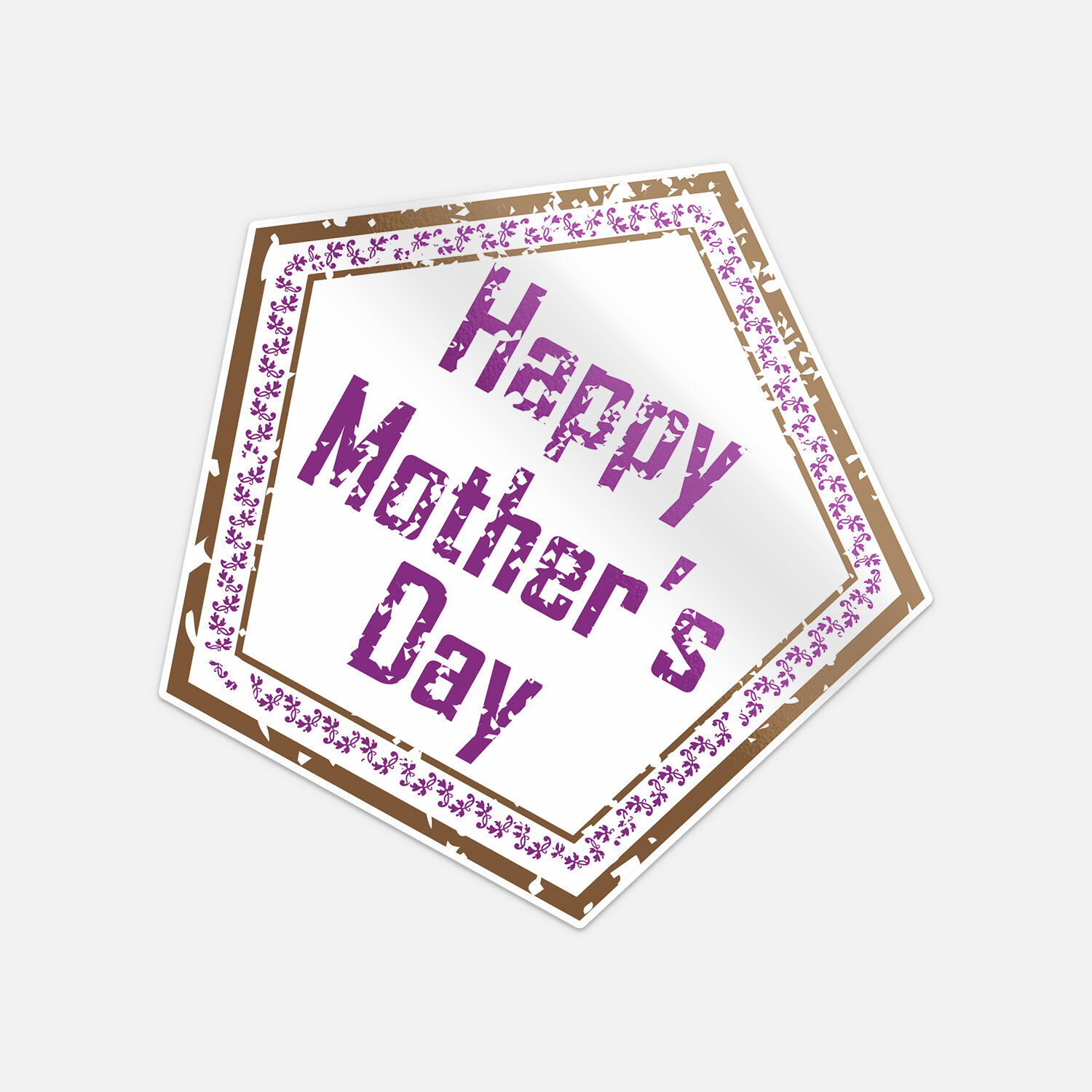 Happy Mother's Day Grunge Festival Stamp Vinyl Sticker Decal