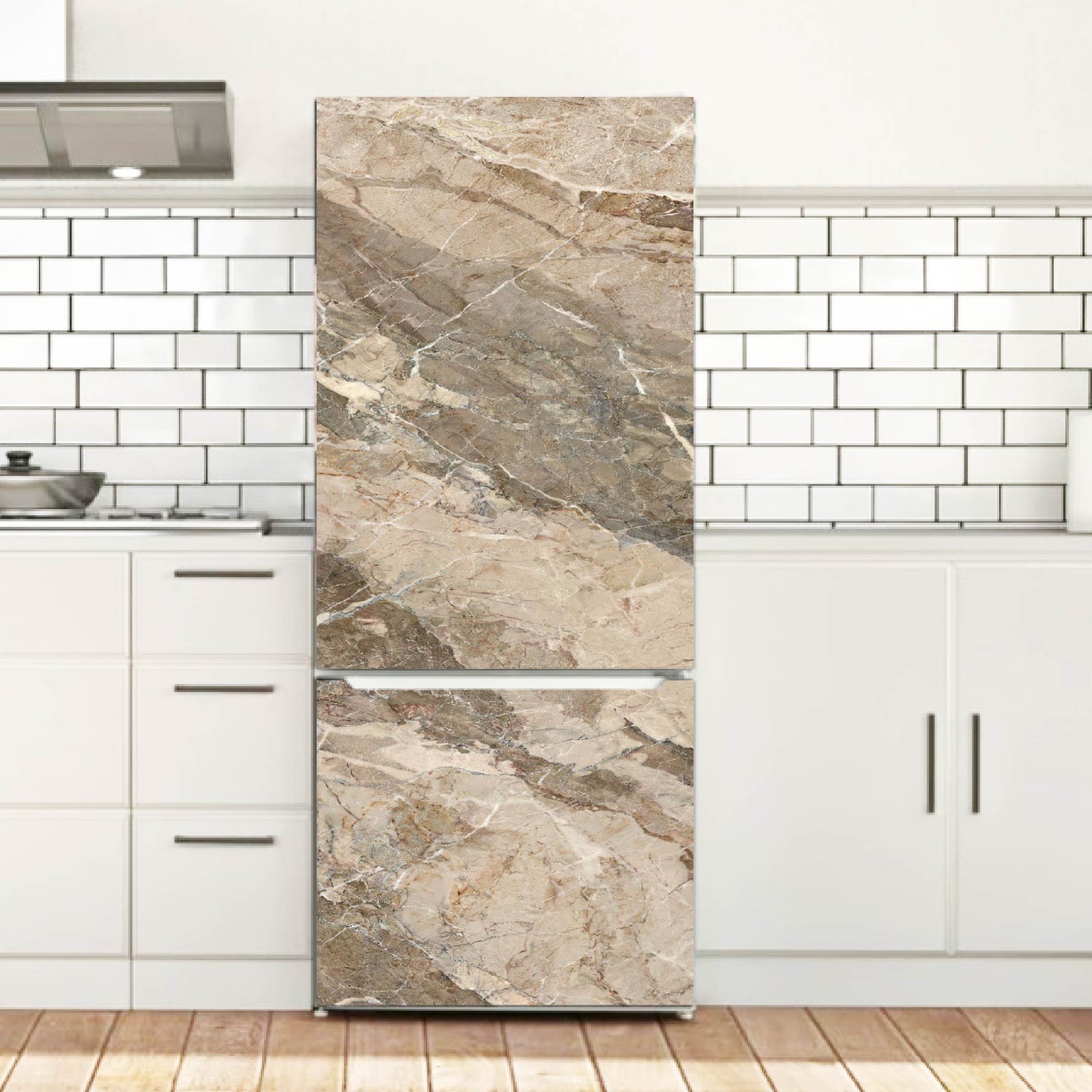 Marble Refrigerator Wrap, Home Kitchen Decor Upgrade
