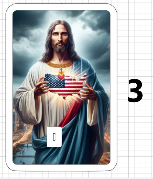 Jesus Christ Loves America Credit Debit ATM Card Skin Sticker Christian Trump US