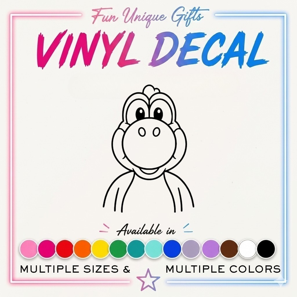 Yoshi Mario Vinyl Decal Sticker -Multiple Colors & Sizes- SHIPS FREE!