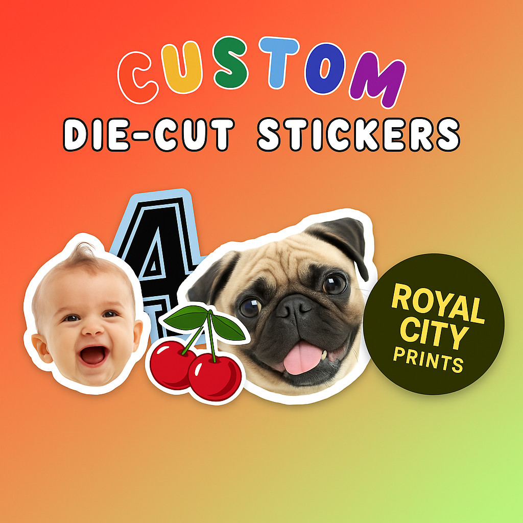 100 Custom Vinyl Stickers – Print & Cut Any Design & Shape