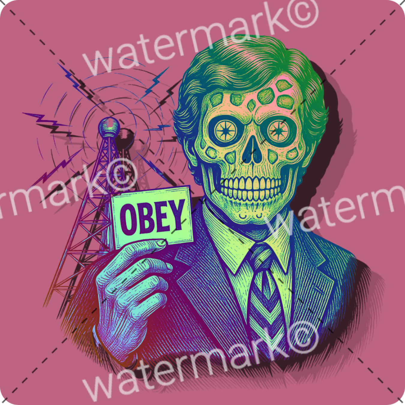 OBEY CONSUME CONFORM Stickers Large 3.5" 6 pcs Assorted Waterproof Vinyl Decals