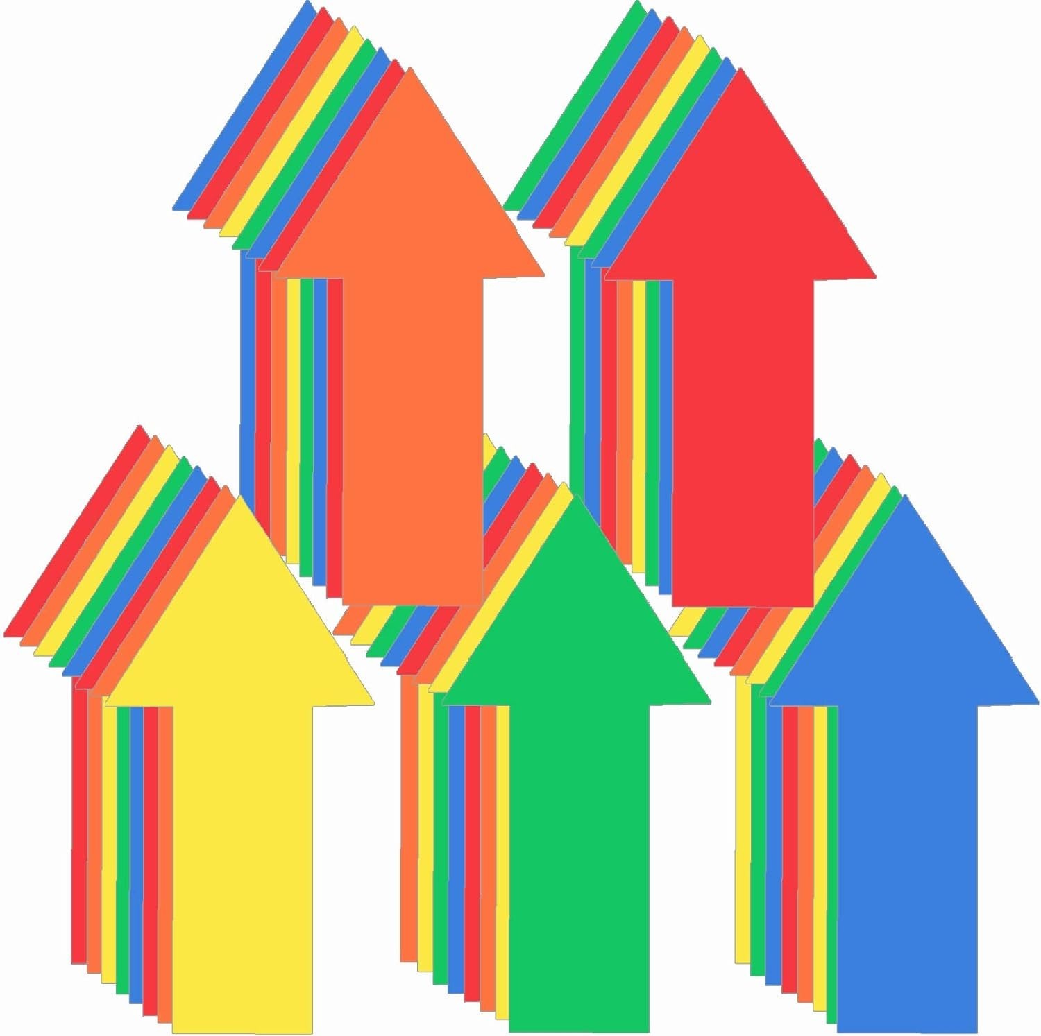 40 Colorful Directional Arrow Floor Decals – Waterproof & Removable Signage