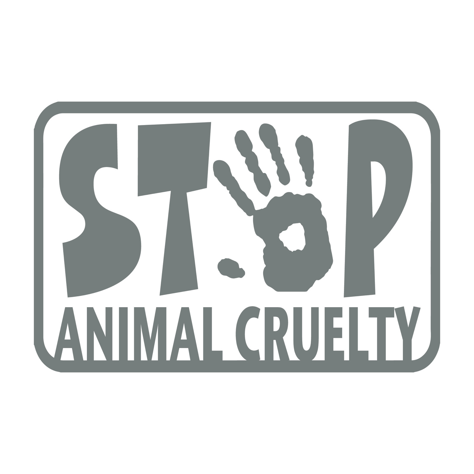 Stop Animal Cruelty Die cut decals Made In USA Multiple Colors Fast shipping!