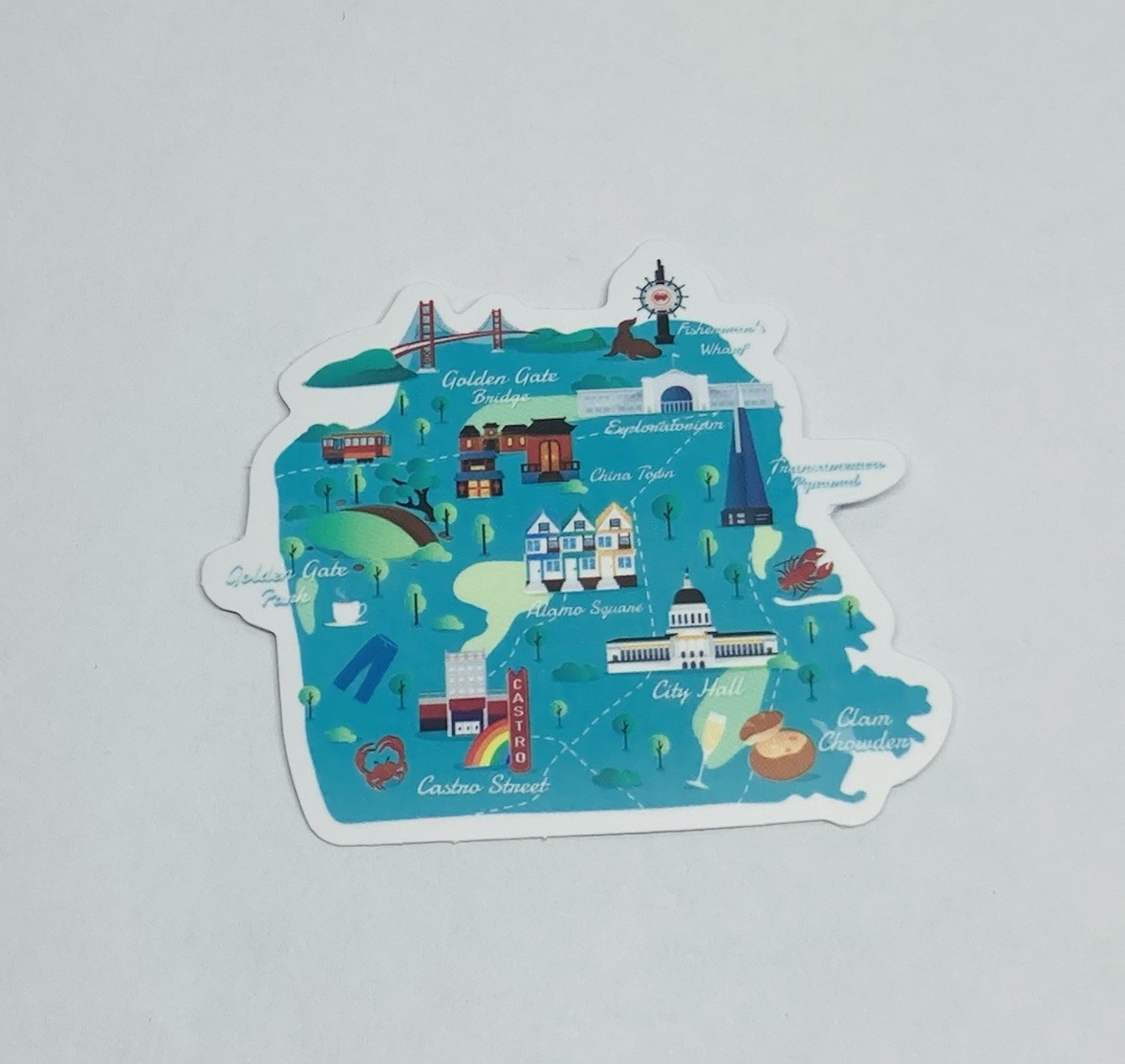City Of San Feancisco Sticker Tourist Places Travel Art Decal Vinyl Souvenir Tc6