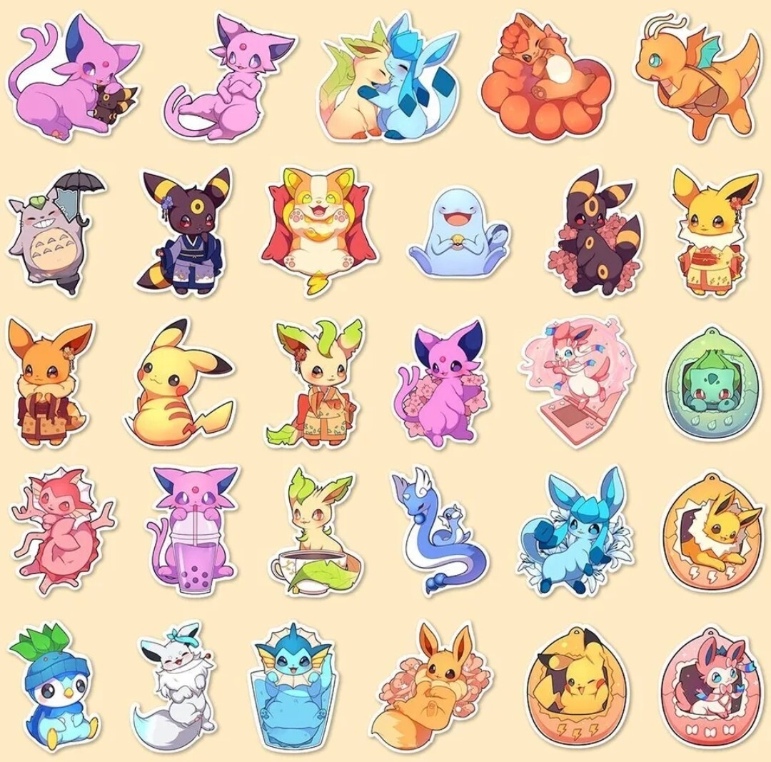 10 PCS Pokémon & Eeveelutions Mix Stickers BRAND NEW