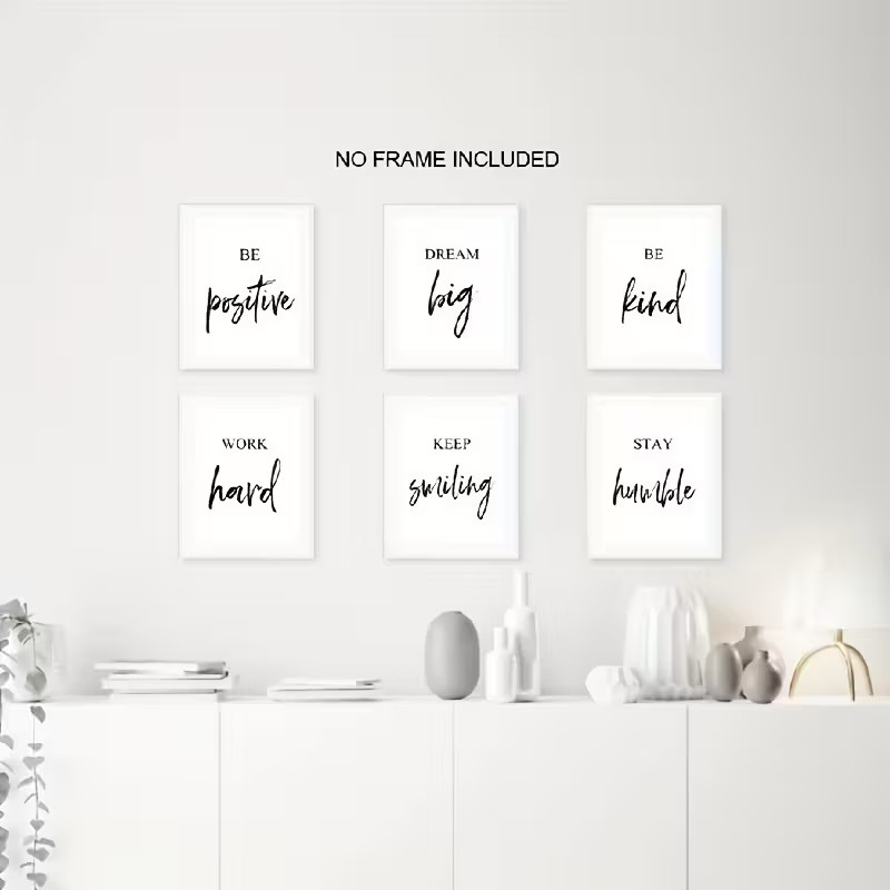 Inspirational Motivational Wall Art Quotes Sayings Home Office School Class 8×10