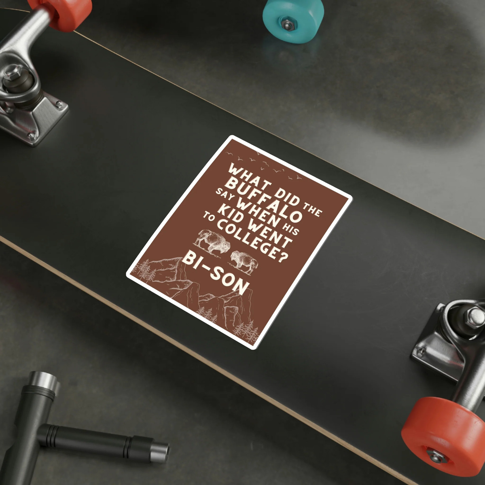 Buffalo Dad Joke Vinyl Sticker