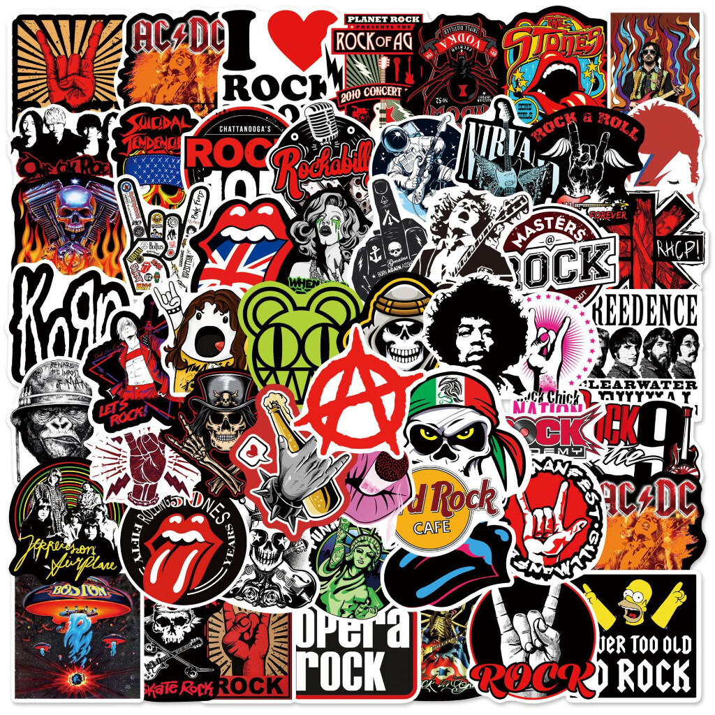 100/50 Punk Rock Music Band Rock and Roll Sticker Packs