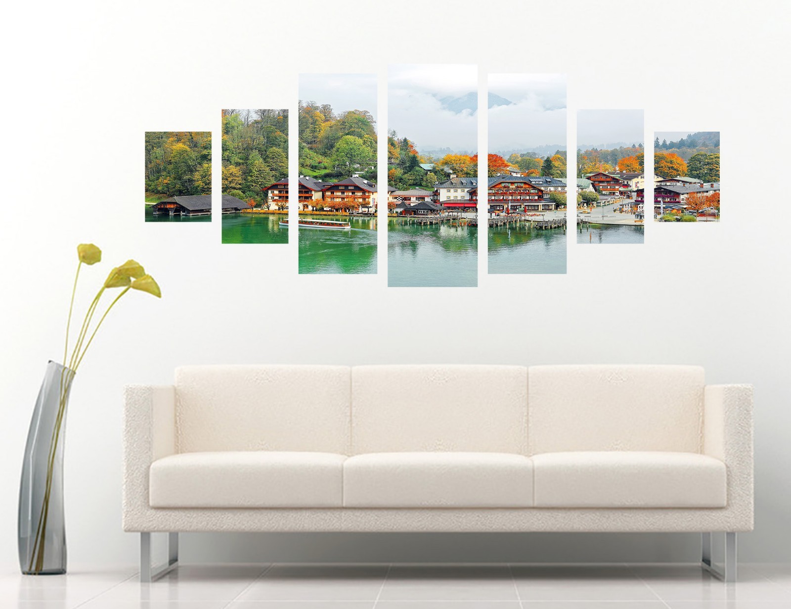 3D River Town View 567 Unframed Print Wall Paper Decal Wall Deco Indoor AJ Wall