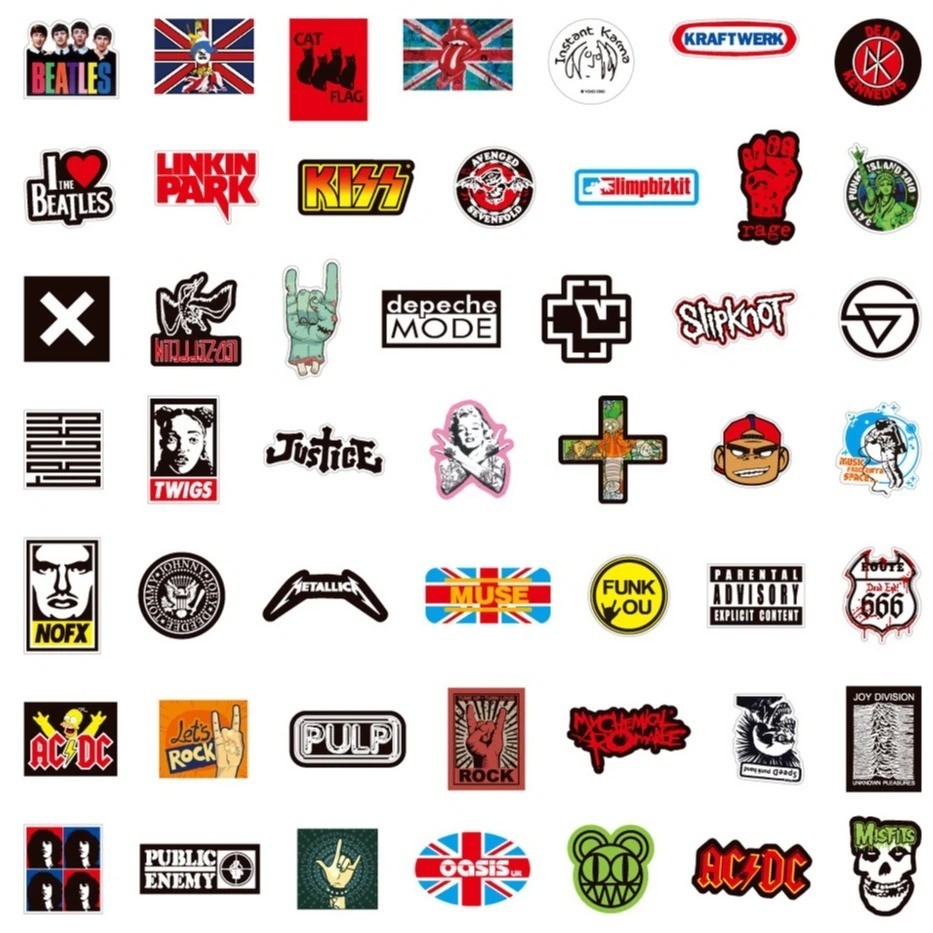 100PCS Rock Band Stickers Lot Punk Music Heavy Metal Bands Sticker Decal-USA