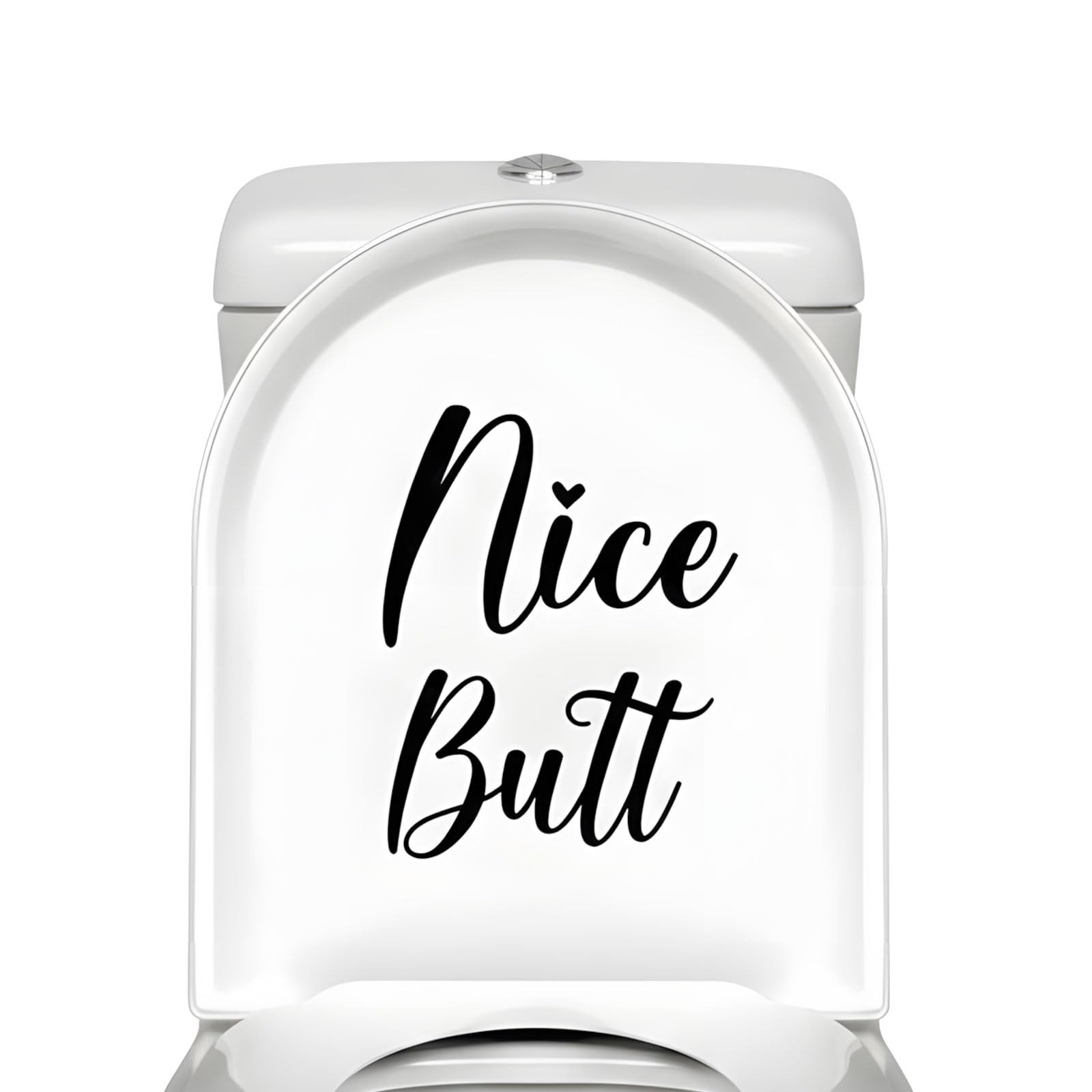 ZLKAPT Nice Butt Funny Toilet Vinyl Decal Decoration, Bathroom Decor 11"x4"
