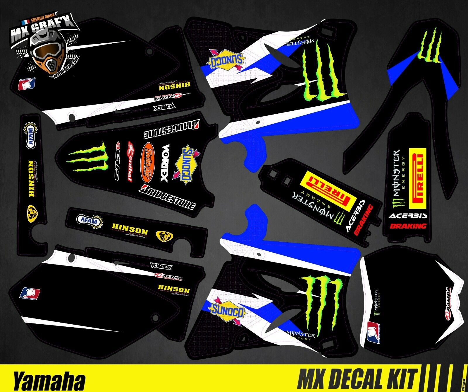 MX Decal Kit For Yamaha YZ 125-250 – MONSTER 2