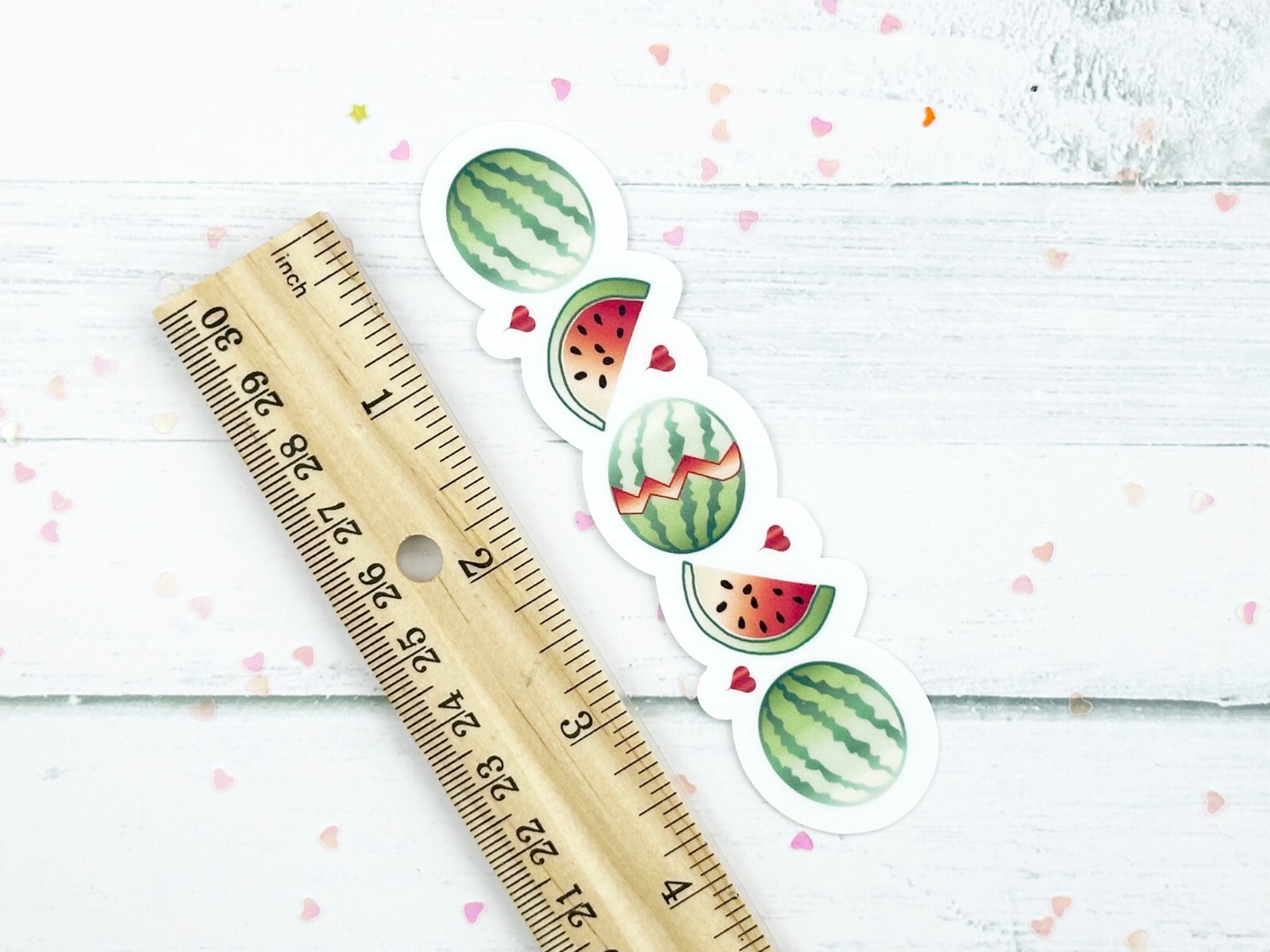 Watermelon Sticker Fruit Summer Water Bottle Vinyl Decal Matte Finish 4 Inch