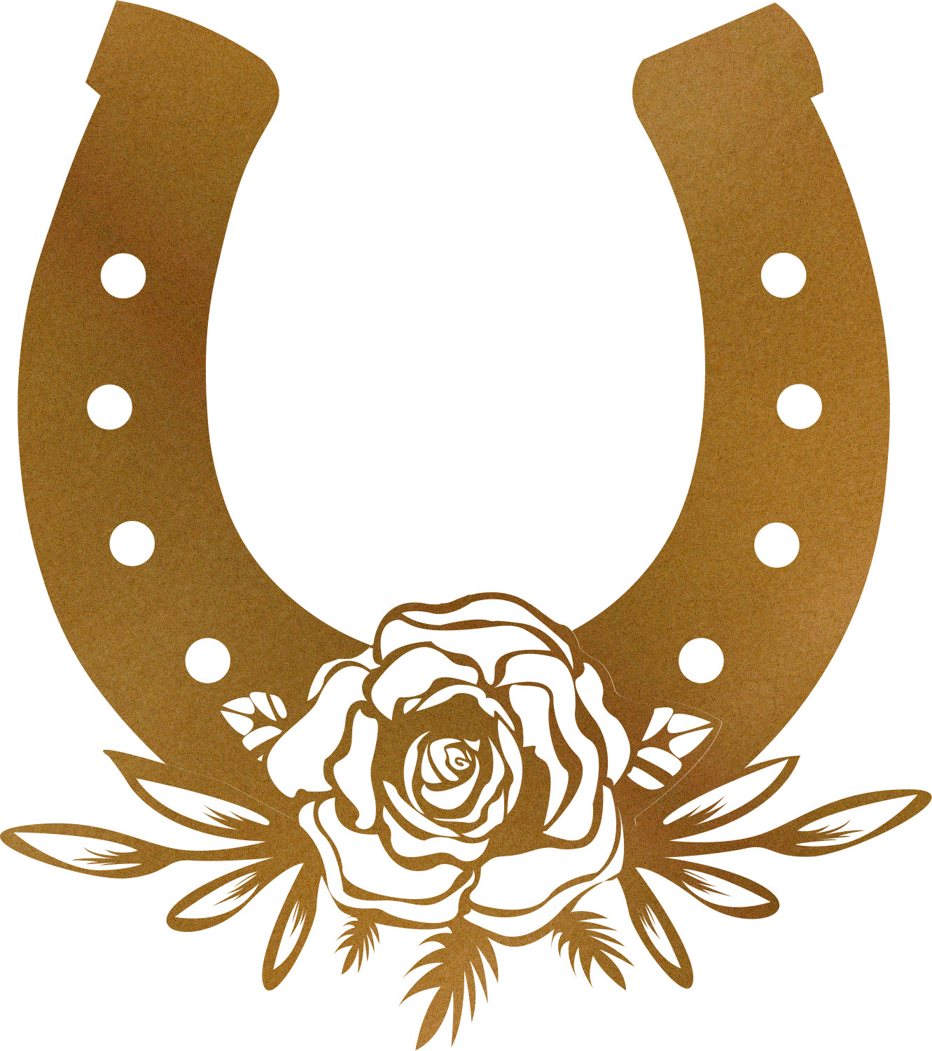 Floral Horseshoe Vinyl Decal Sticker Car SUV Truck Window Wall Tablet Laptop