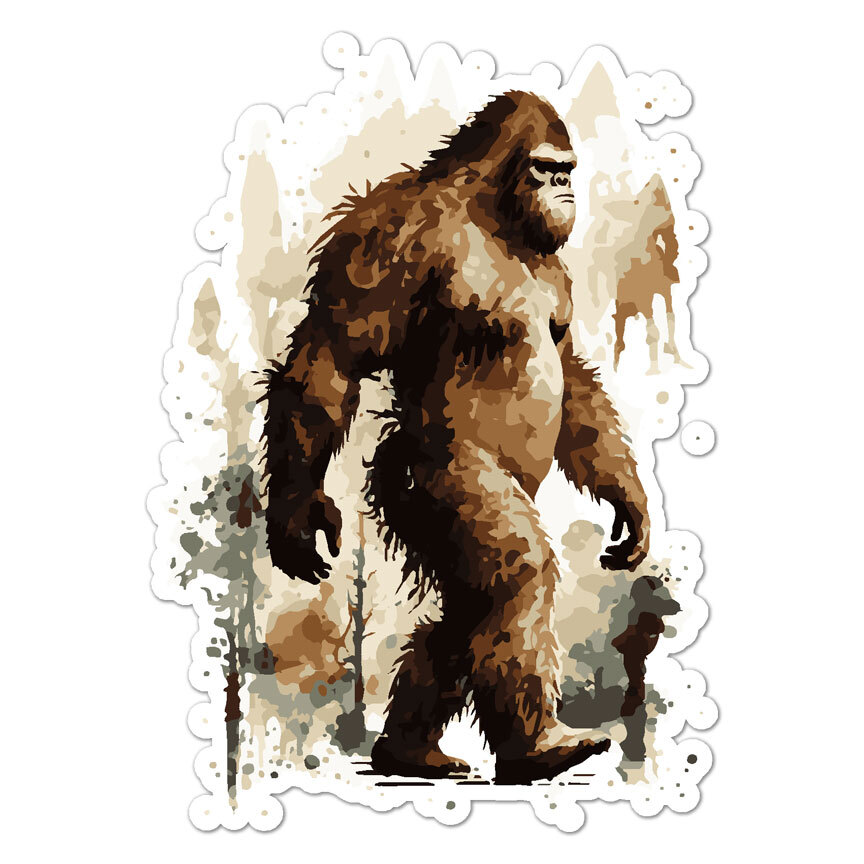 Yeti Bigfoot Sasquatch, Vinyl Decal Sticker, Indoor Outdoor, 3 Sizes, #9260