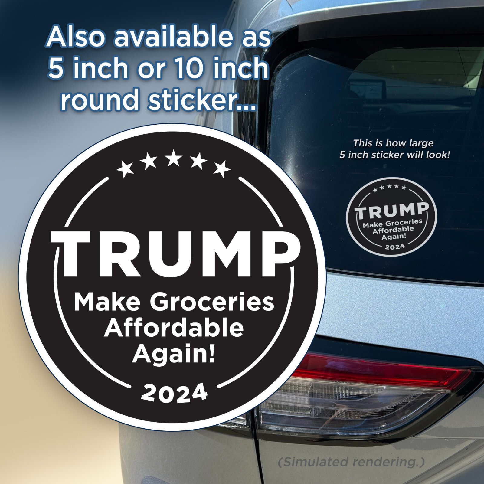 TRUMP VANCE 2024 Bumper Stickers | Vinyl | Water-resistant