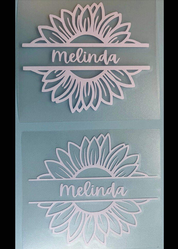 Stanley Tumbler Accessories 40oz 30oz Vinyl Sticker Decal Aesthetic Floral Name