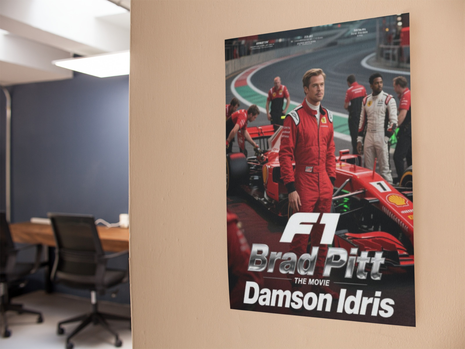 F1 BRAD PITT THE MOVIE Wall Vinyl Decal Poster Print Removable Adhesive