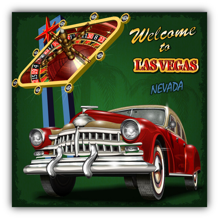 Las Vegas Nevada Casino Car Bumper Sticker Decal