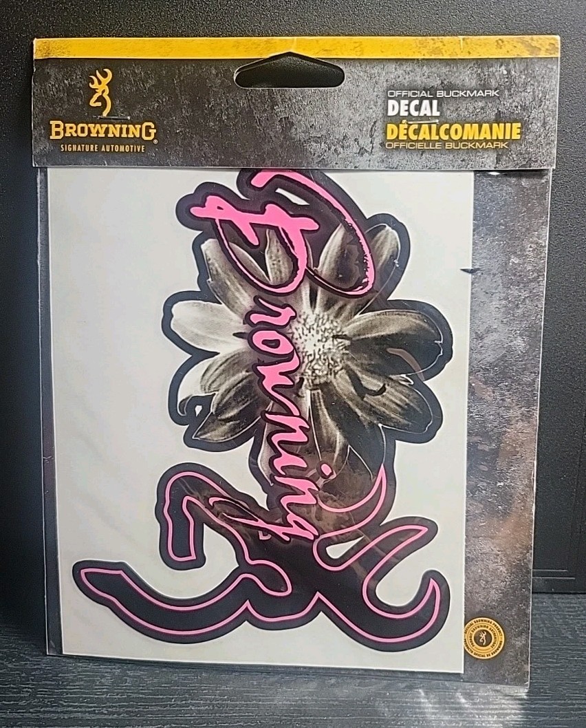 Official Browning Logo – Daisy Black/Pink