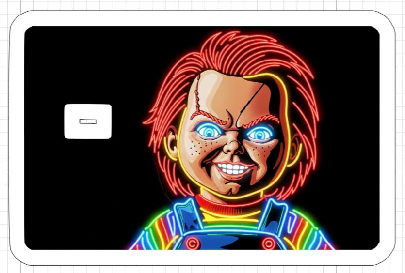 Neon Horror Halloween Killer Credit Debit Card ATM Skin Sticker Jason Michael US