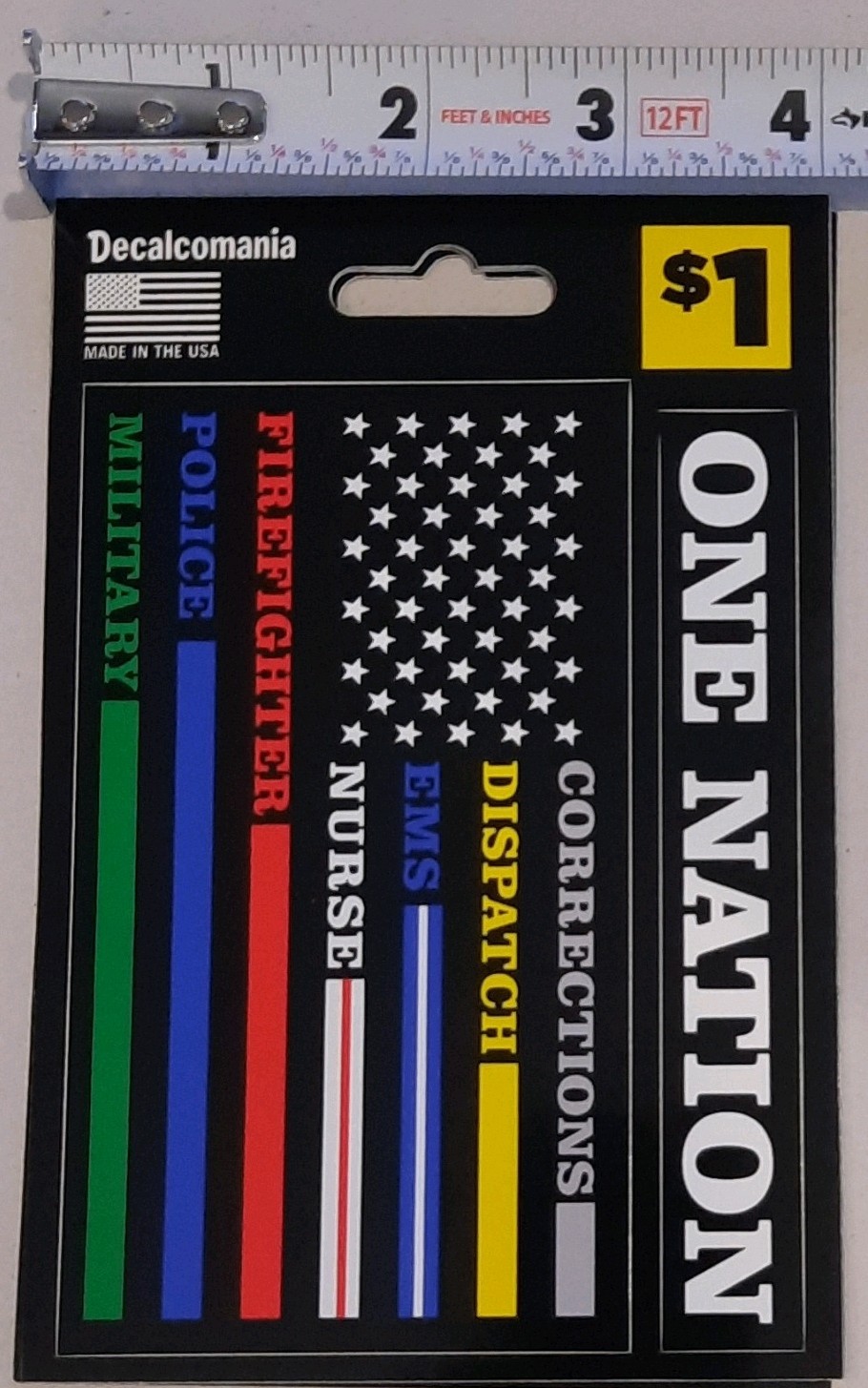 100 Count Decalcomania Vinyl USA Patriotic Decal Stickers PrePriced for ReSale