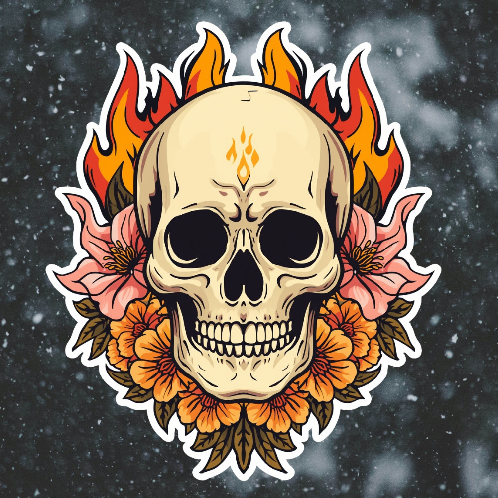 Skull Sticker Waterproof Vinyl Decal Glossy Matte Laminated NEW