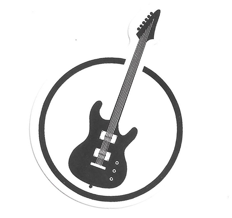 Electric Guitar Vinyl Sticker Rock Metal Punk Music Instrument Band Journal