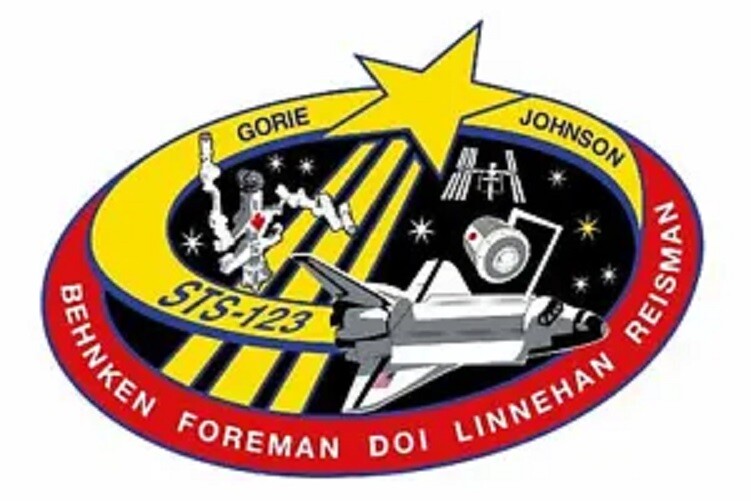 STS-123 Nasa Endeavour Sticker Decal M576