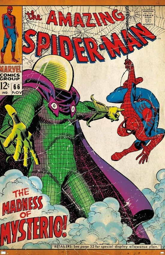 Vintage Comic Style Wall Vinyl Poster Removable Peel and Stick Decor