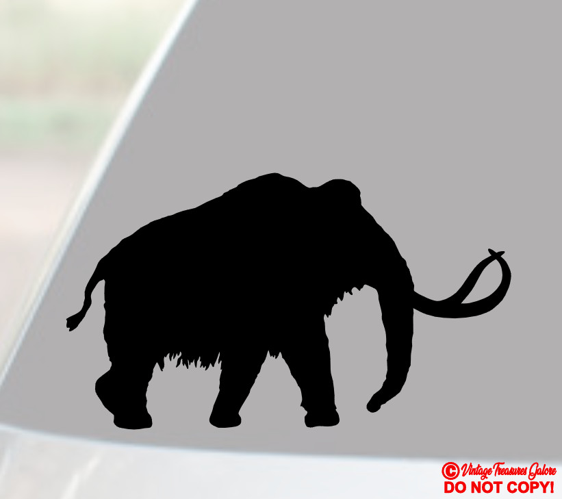 WOOLLY MAMMOTH Vinyl Decal Sticker Car Truck Window Wall Bumper ELEPHANT ANIMAL