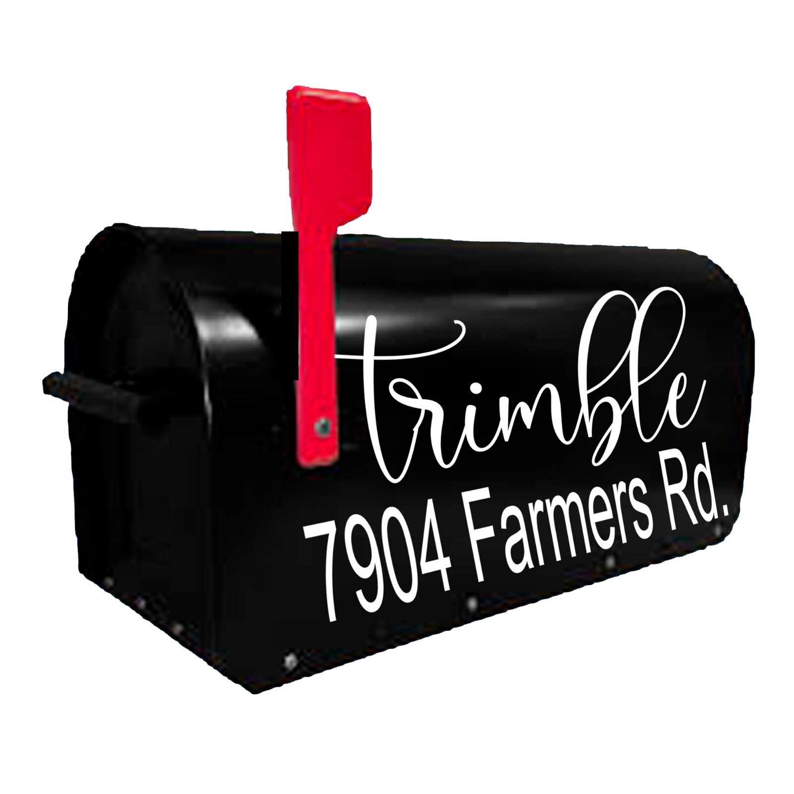 Mailbox Name Address Decal Personalized Street Name Number vinyl SET OF 3 sides