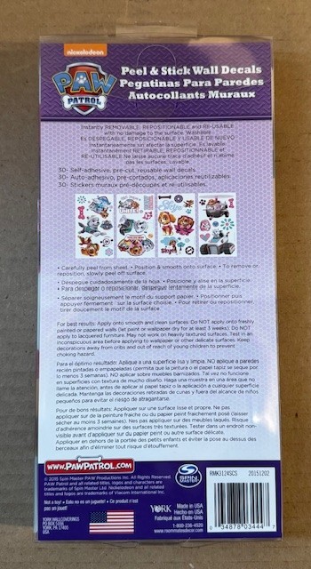 Roommates RMK3124SCS PAW PATROL 30 Girl Pups Peel & Stick Wall Decals Stickers