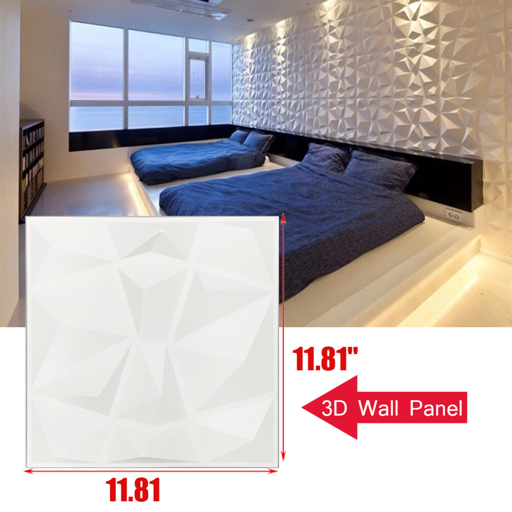 12pcs 30cmx30cm 3D Wall Panels PVC 3D Wallpaper Decorative 3D Wall Panel Tiles